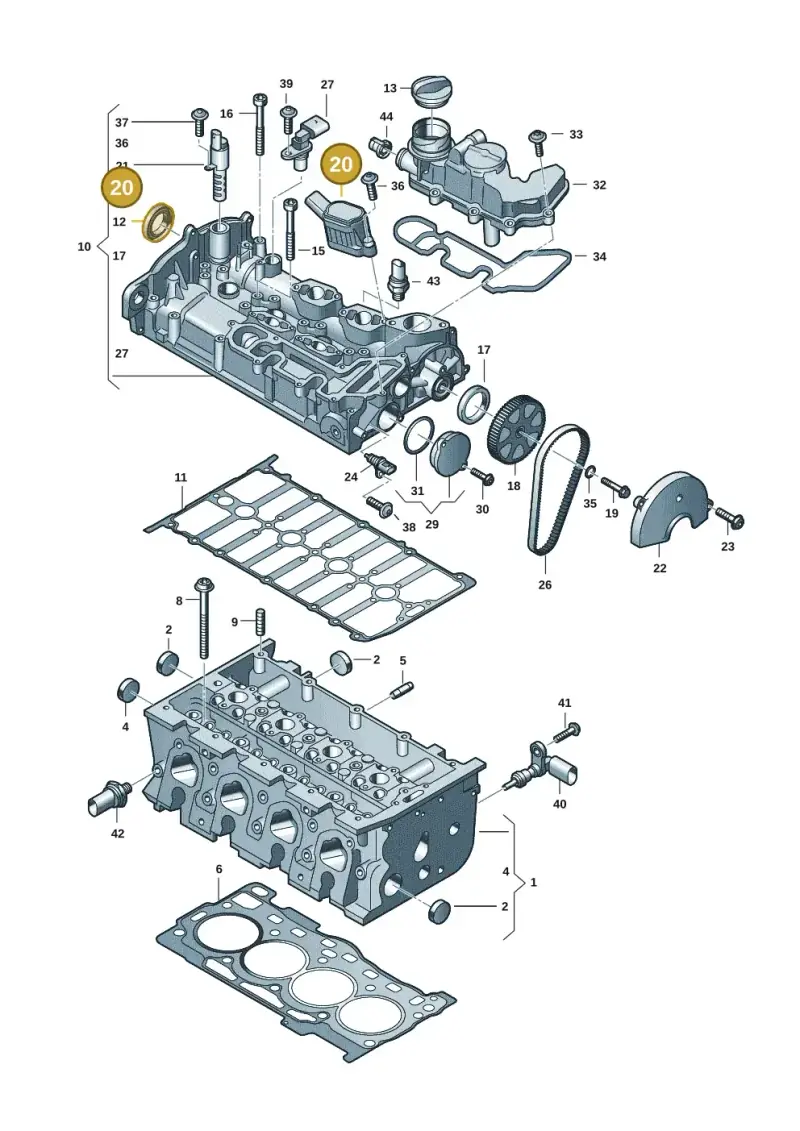 04E906048A — Skoda Fabia (2021-) diagram 597103028, position 20