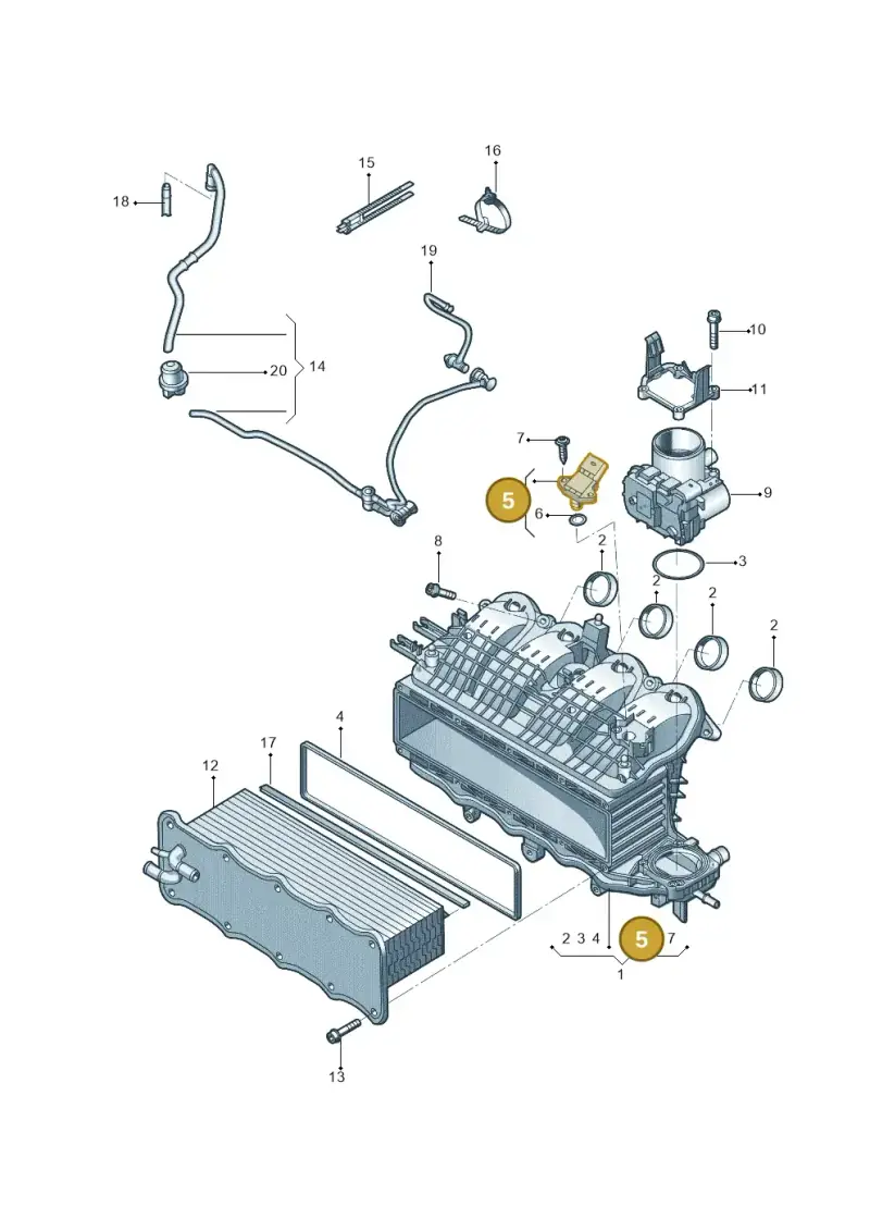04E906051A — Skoda Yeti (2013-2017) diagram 762133100, position 5