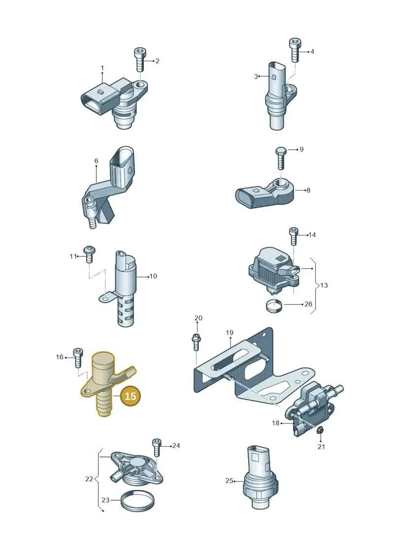 04E906455J — Skoda Octavia (2017-2020) diagram 827906300, position 15
