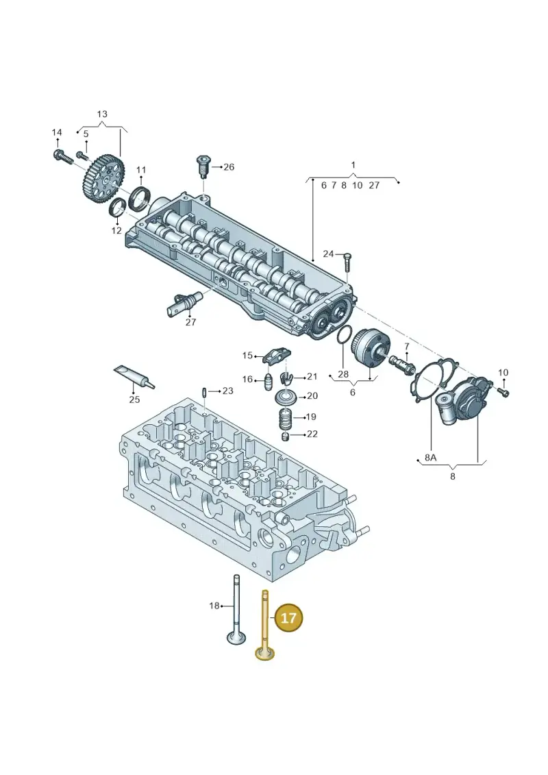 04L109601B — Skoda Octavia (2017-2020) diagram 763109420, position 17