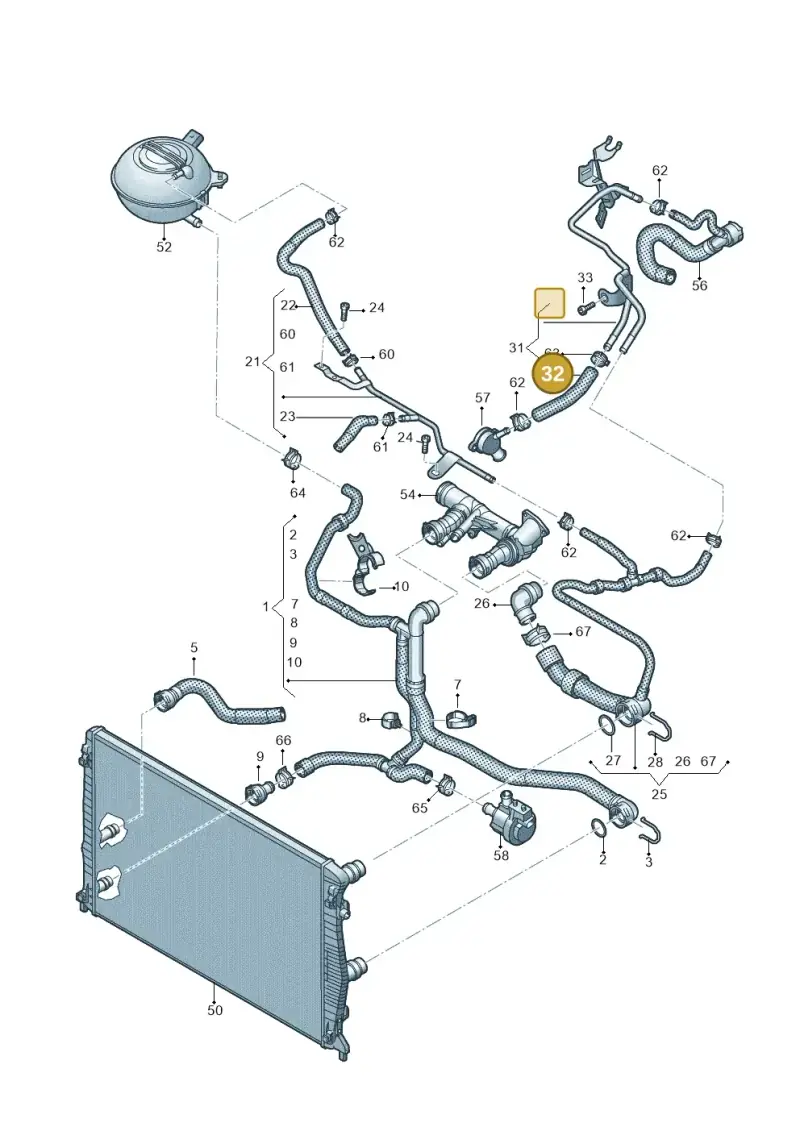 04L121030 — Skoda Kamiq (2019-) diagram 837121100, position 32