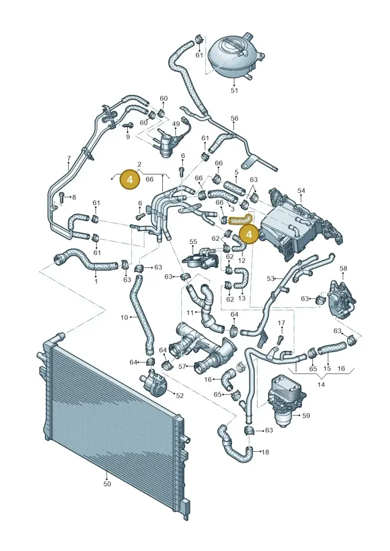 04L121058AC — Skoda Octavia (2019-2024) diagram 869121600, position 4