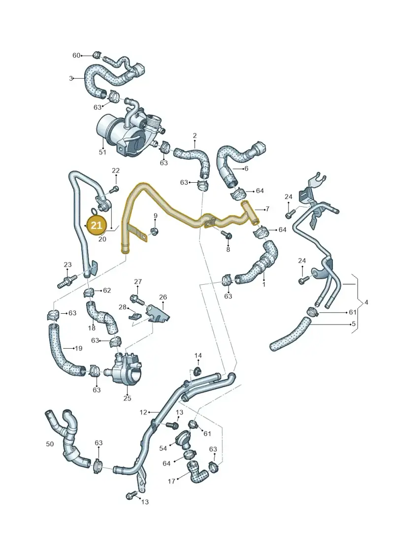 04L121119C — Skoda Kamiq (2019-) diagram 891121150, position 21