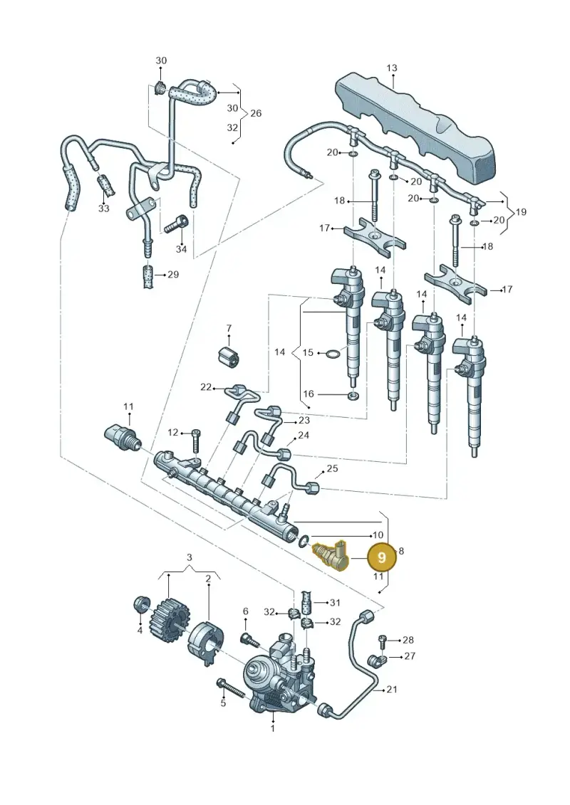 04L130764B — Skoda Kamiq (2019-) diagram 746130000, position 9