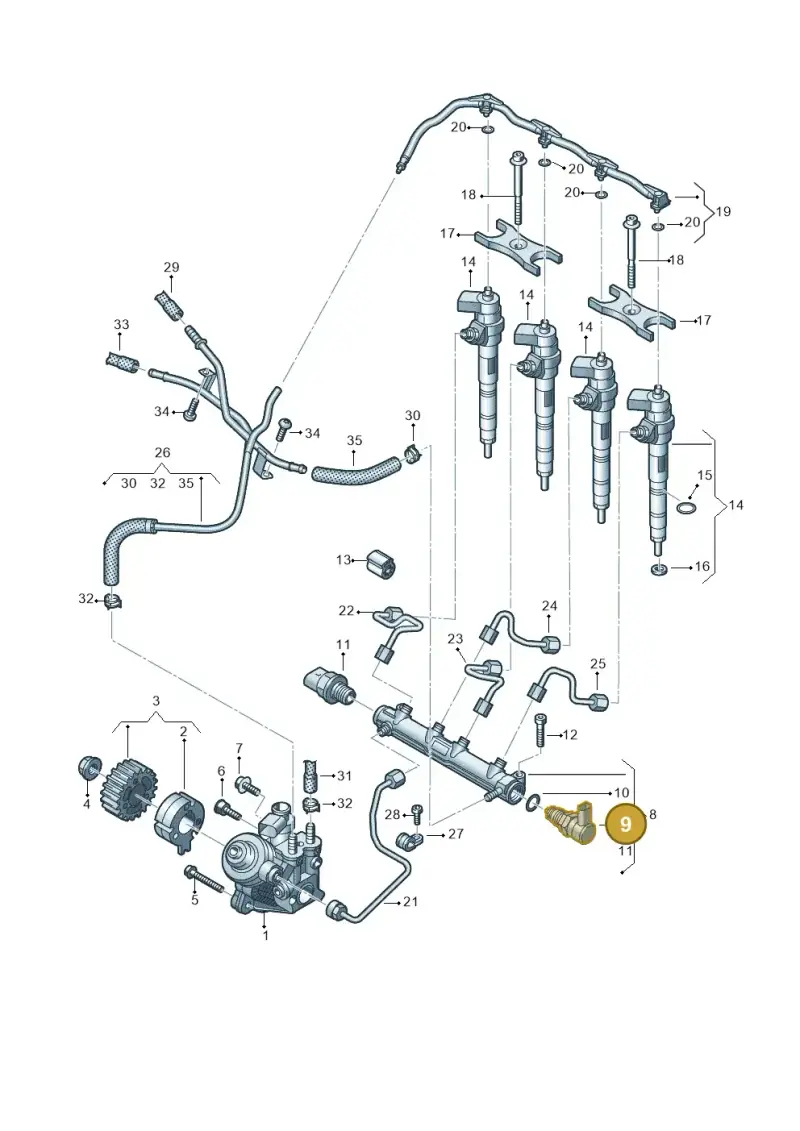 04L130764E — Skoda Karoq (2017-2022) diagram 596130460, position 9