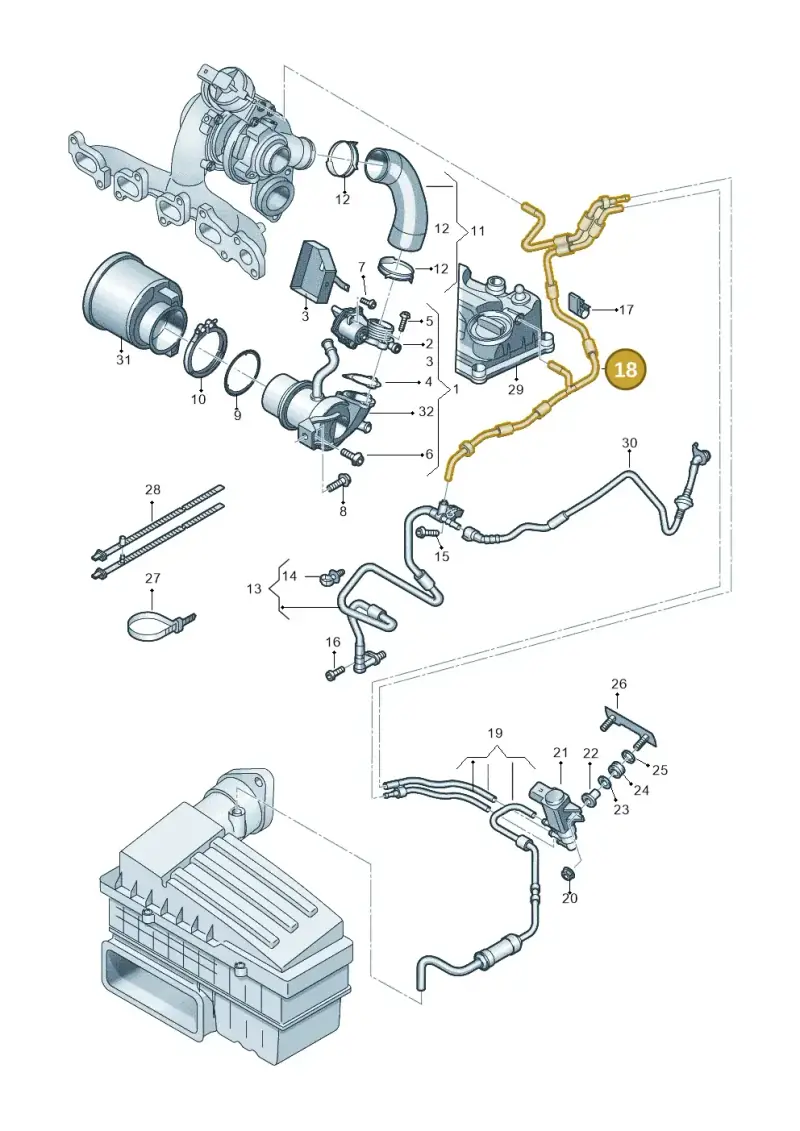 04L131051C — Skoda Kamiq (2019-) diagram 434131040, position 18