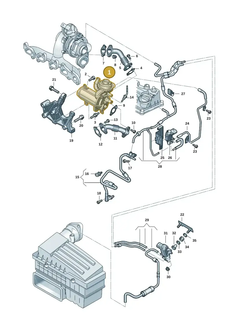 04L131512P — Skoda Octavia (2019-2024) diagram 2ka131030, position 1