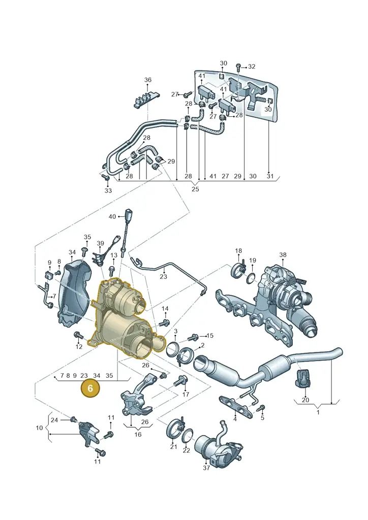 04L131602PX — Skoda Superb Combi (2015-2024) diagram 863253400, position 6