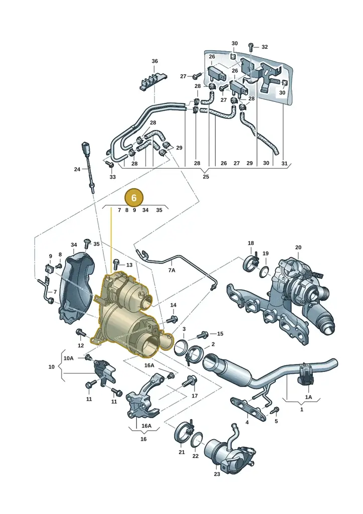 04L131669JX — Skoda Octavia (2017-2020) diagram 805253064, position 6