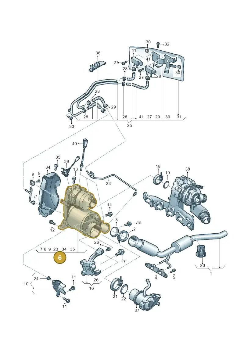 04L131679AX — Skoda Superb Combi (2015-2024) diagram 863253400, position 6
