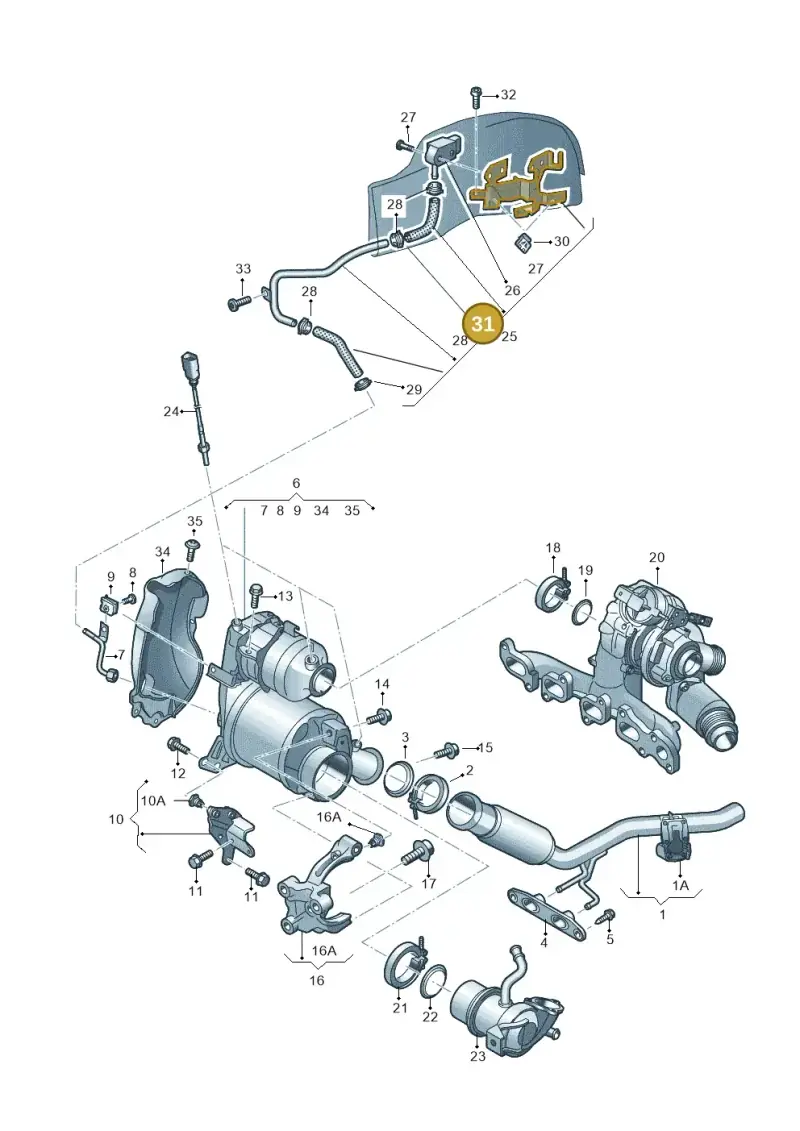 04L971461AE — Skoda Octavia (2017-2020) diagram 805253063, position 31