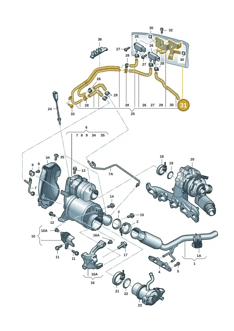 04L971461AE — Skoda Karoq (2017-2022) diagram 805253064, position 31