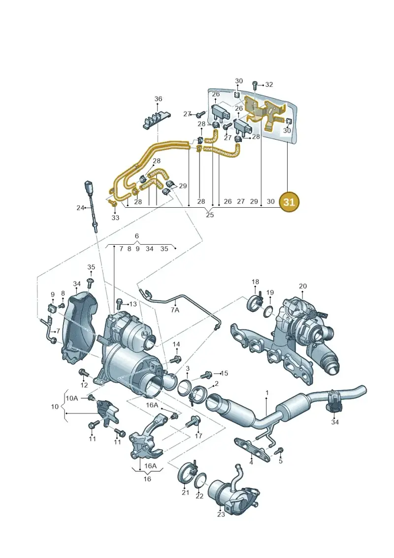 04L971461AE — Skoda Karoq (2017-2022) diagram 834253030, position 31