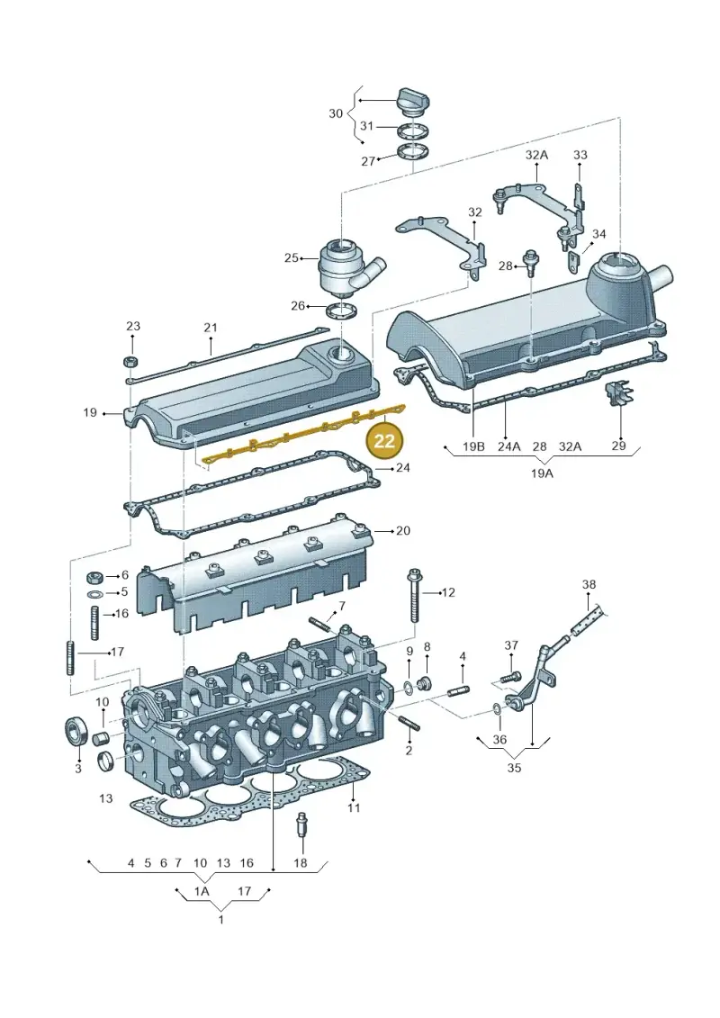 050103591 — Skoda OCTAVIA/COMBI/4X4      01> (2000-) diagram 266103450, position 22