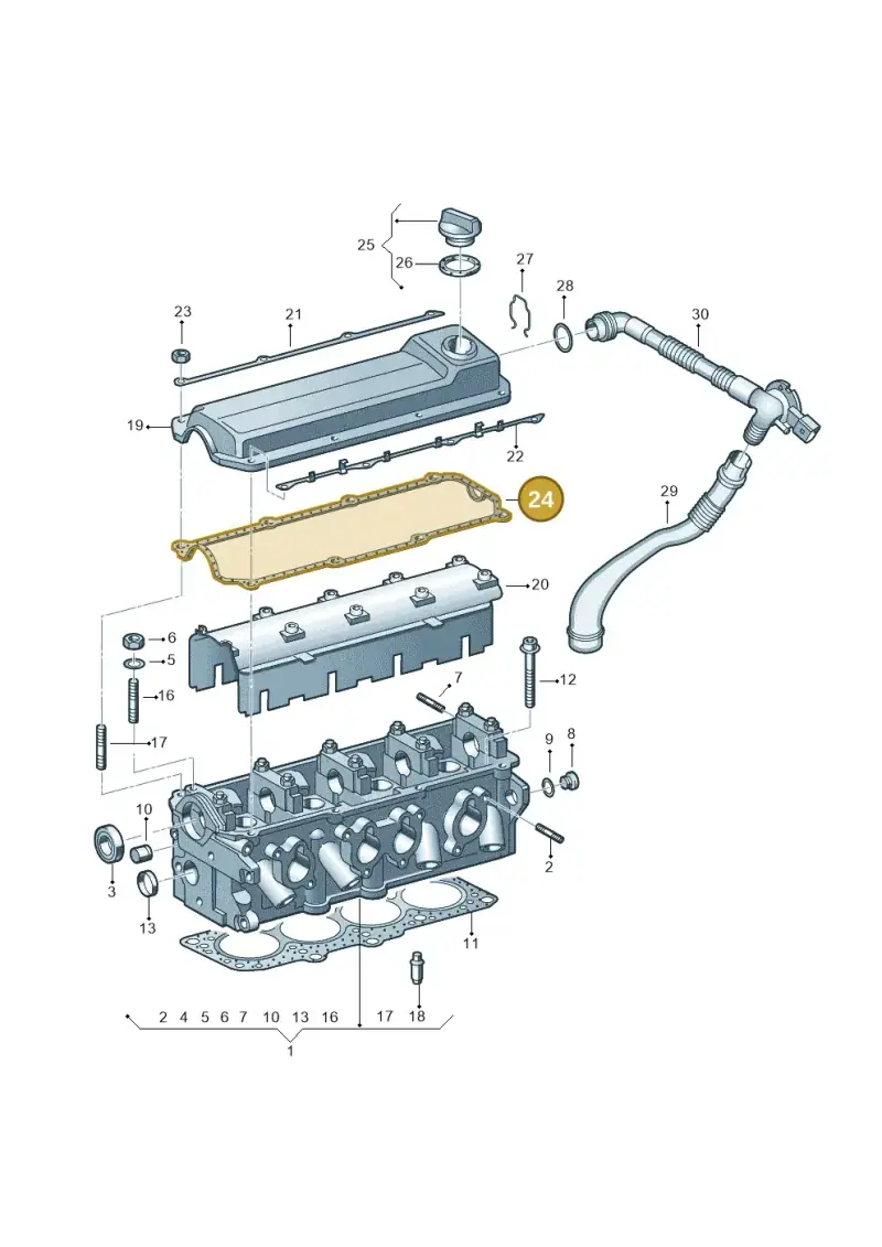 051103483A — Skoda SUPERB                 02> (2001-) diagram 226103450, position 24