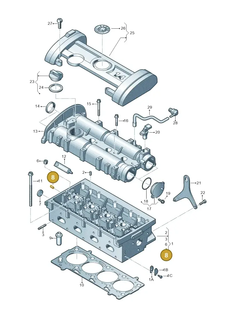 056103379A — Skoda Roomster (2010-2015) diagram 608103450, position 8
