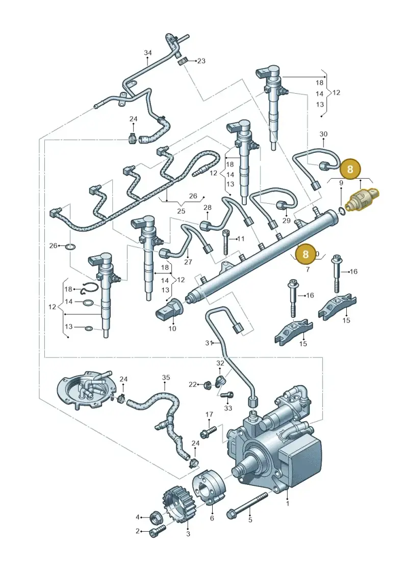 057130764H — Skoda Superb (2013-2015) diagram 649130300, position 8