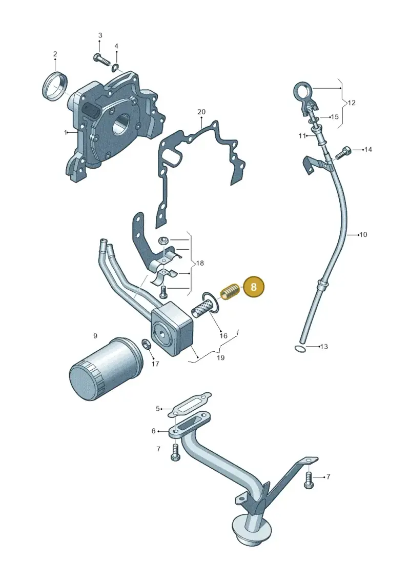 059115721 — Skoda Roomster (2010-2015) diagram 194115050, position 8