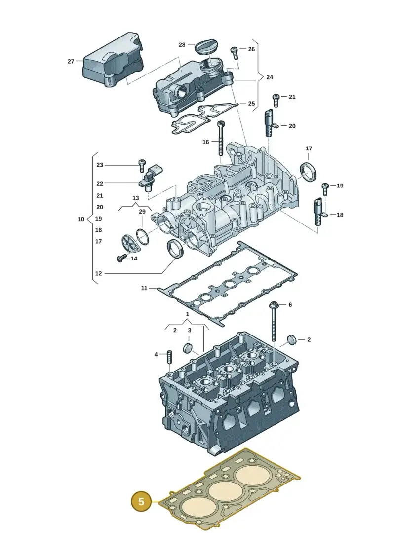 05C103383A — Skoda Fabia (2021-) diagram 5h0103040, position 5