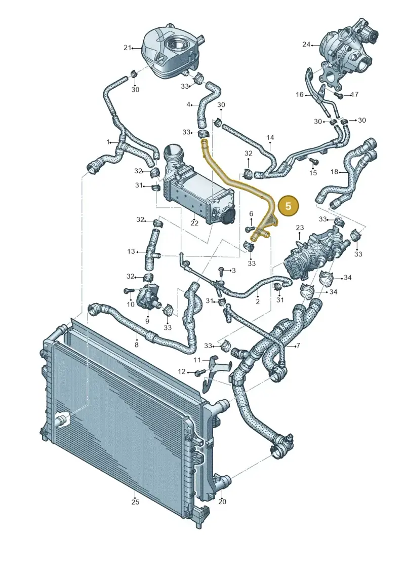 05C121070A — Skoda Octavia (2019-2024) diagram 596121044, position 5