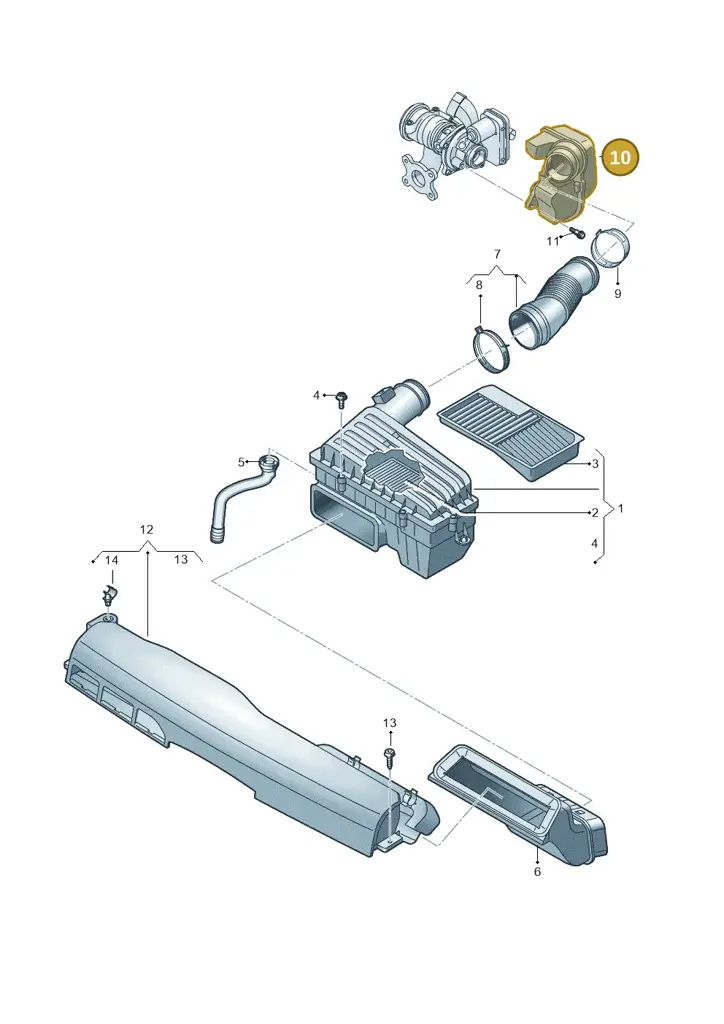 05C129654C — Skoda Fabia (2021-) diagram 587129050, position 10