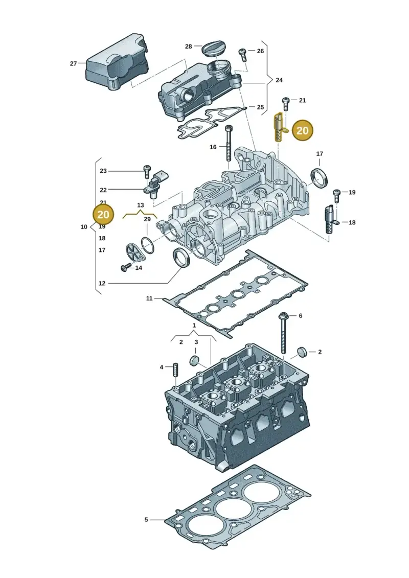 05C906455A — Skoda Fabia (2021-) diagram 5h0103040, position 20