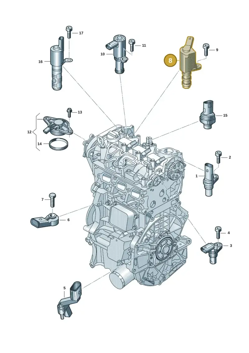 05C906455D — Skoda Fabia (2021-) diagram 907601007, position 8