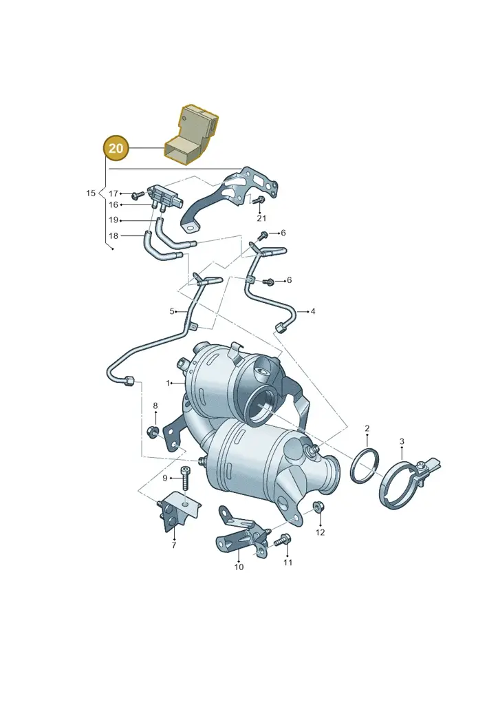 05C971461B — Skoda Fabia (2021-) diagram 587253012, position 20