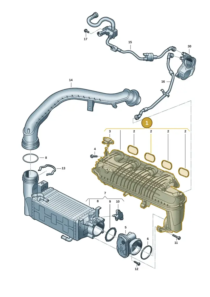 05E129709AQ — Skoda Kodiaq (2024-) diagram 57x133065, position 1