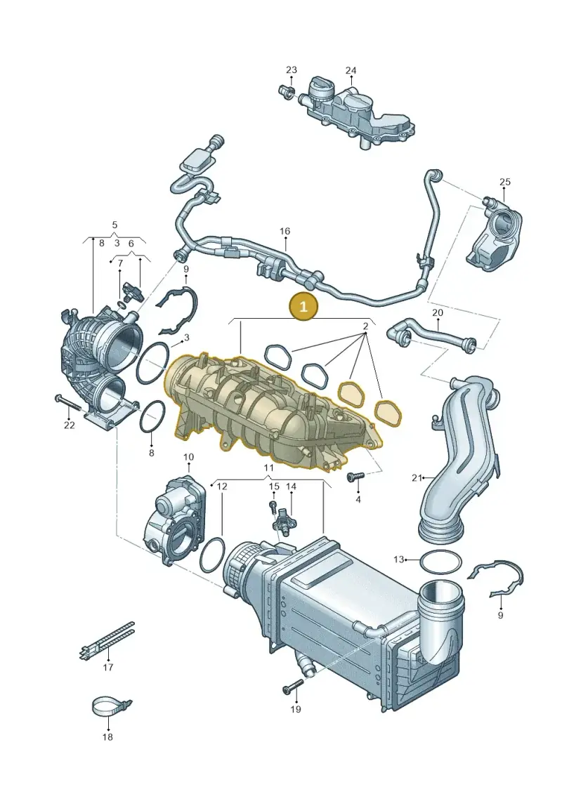 05E129709S — Skoda Octavia (2019-2024) diagram 813133050, position 1