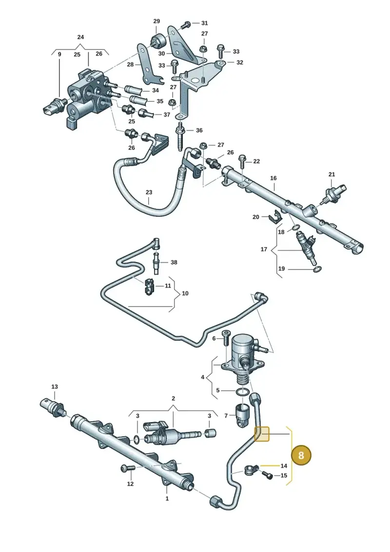 05E130241A — Skoda Octavia (2019-2024) diagram 596133575, position 8
