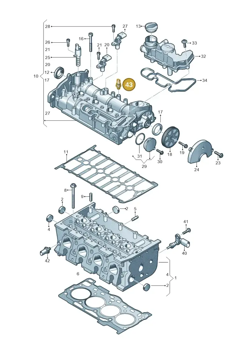 05E906277A — Skoda Octavia (2019-2024) diagram 890103035, position 43
