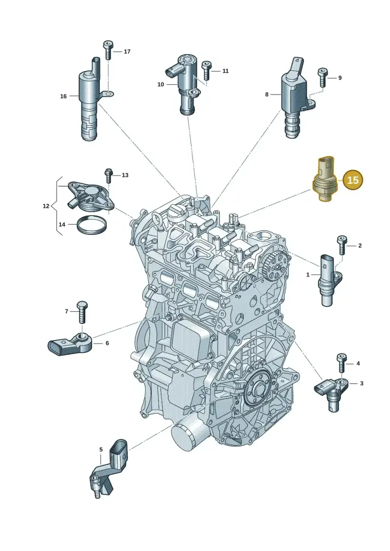 05E906277A — Skoda Kamiq (2019-) diagram 907601007, position 15