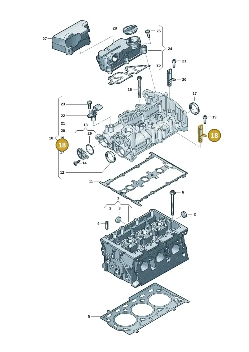 05E907601C — Skoda Fabia (2021-) diagram 5h0103040, position 18
