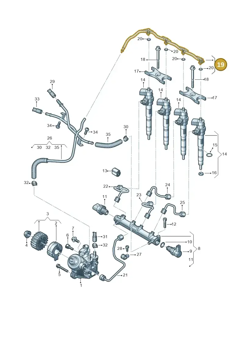 05L130235D — Skoda Karoq (2017-2022) diagram 596130460, position 19