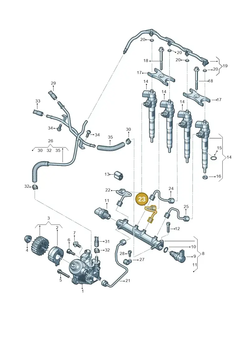 05L130302A — Skoda Karoq (2017-2022) diagram 596130460, position 23