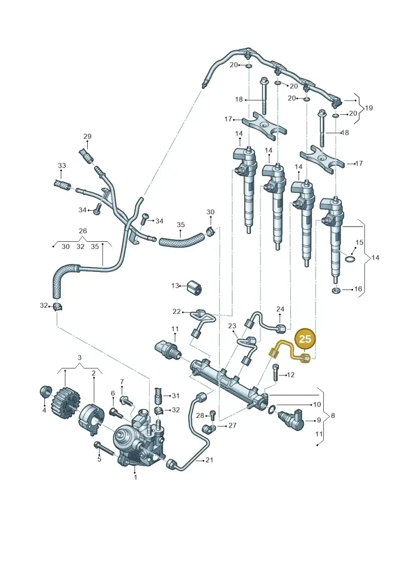 05L130304 — Skoda Karoq (2017-2022) diagram 596130460, position 25