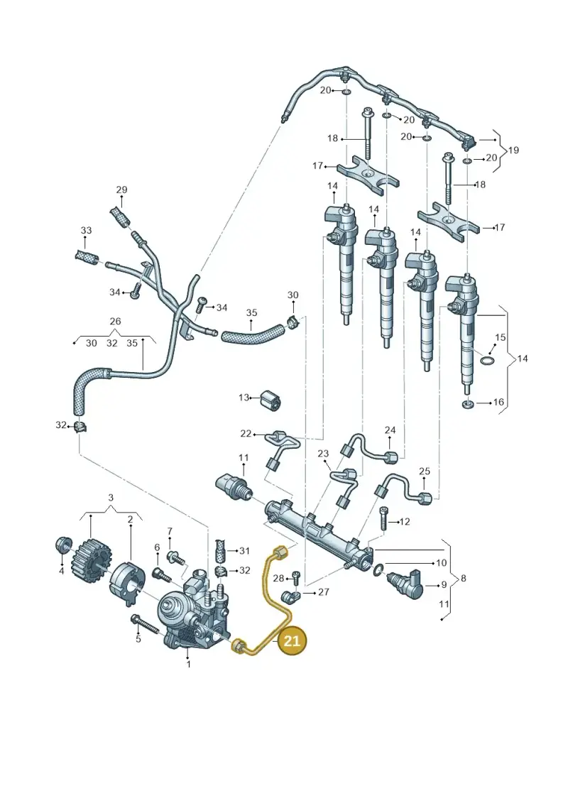 05L130321B — Skoda Karoq (2017-2022) diagram 596130460, position 21