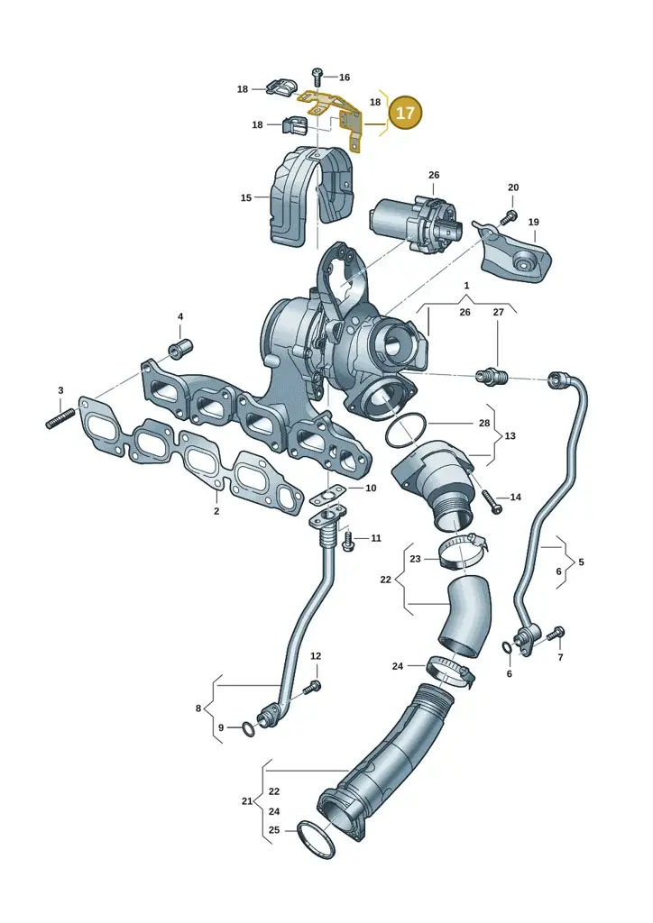 05L131121J — Skoda Kodiaq (2024-) diagram 5h0145500, position 17