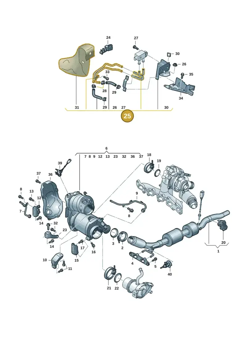 05L131552AS — Skoda Octavia (2019-2024) diagram 2ka253050, position 25