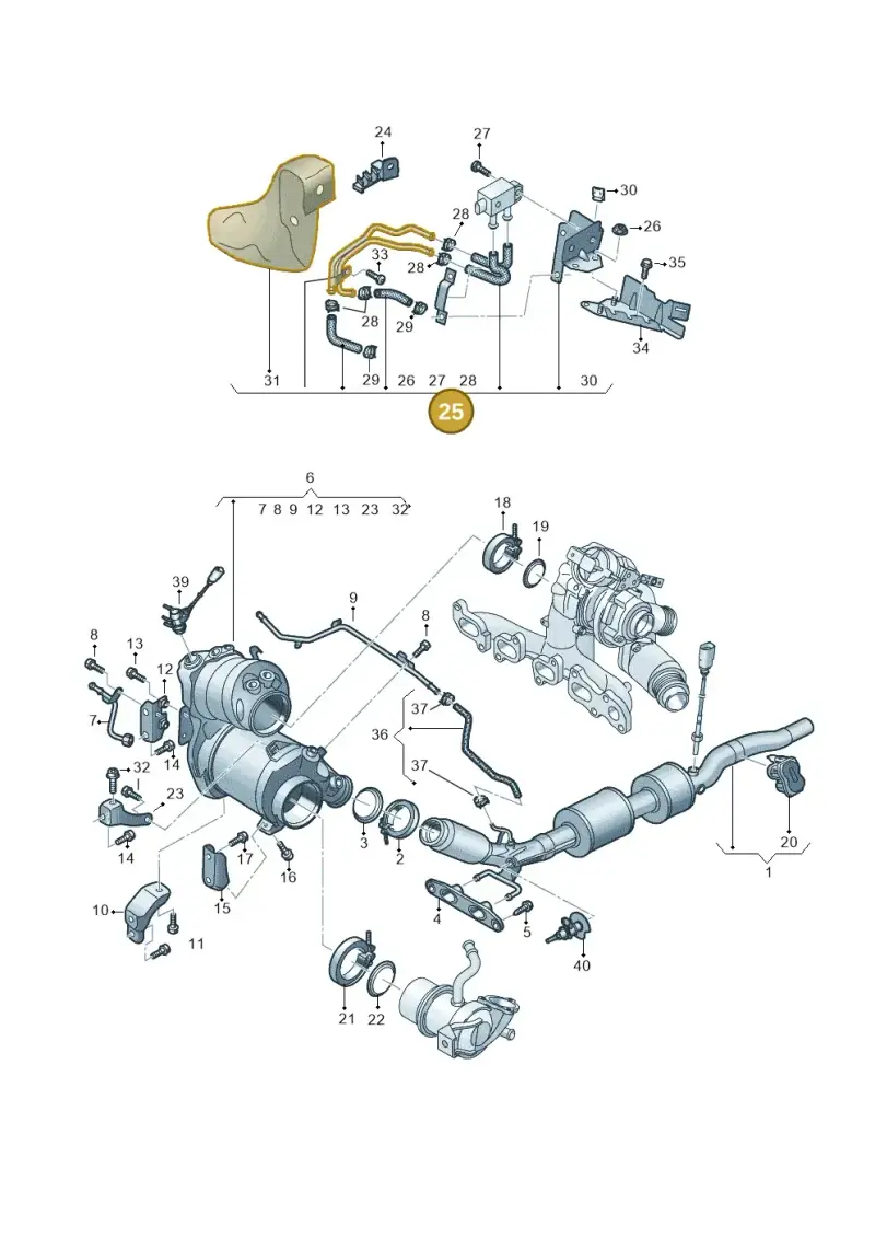 05L131552AS — Skoda Octavia (2019-2024) diagram 793253054, position 25