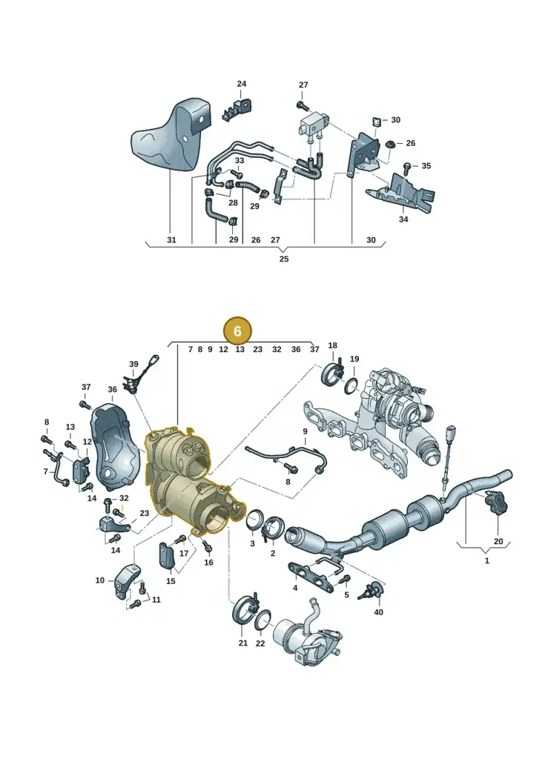 05L131602EX — Skoda Octavia (2019-2024) diagram 2ka253050, position 6