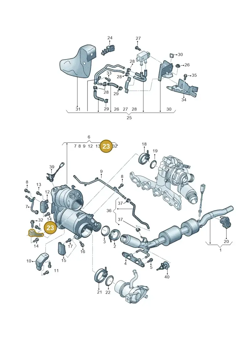 05L131645N — Skoda Octavia (2019-2024) diagram 793253054, position 23