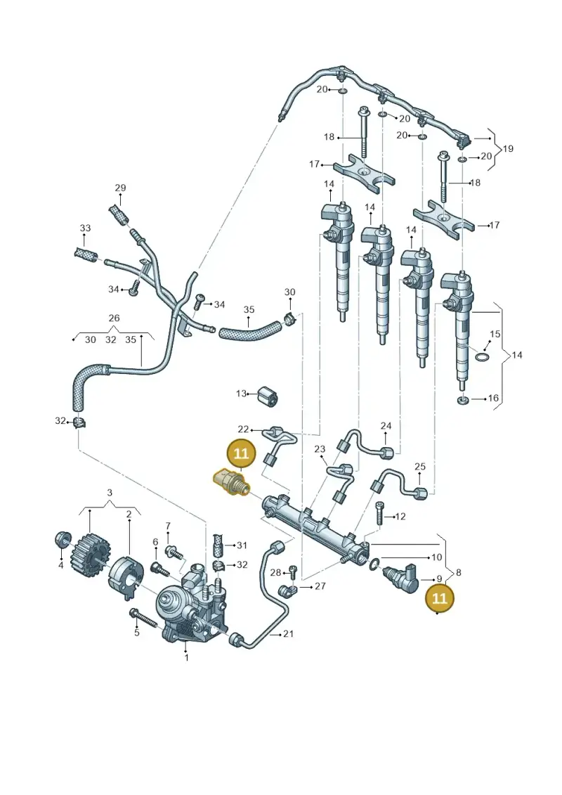 05L906054A — Skoda Karoq (2017-2022) diagram 596130460, position 11