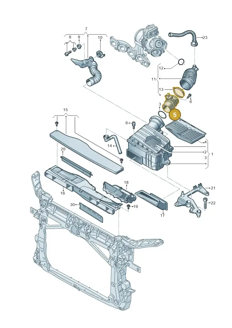 05L906461B — Skoda Octavia (2019-2024) diagram 793129060, position 5