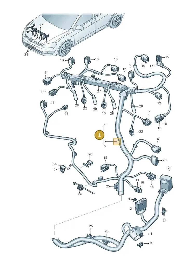 05L972627BC — Skoda Karoq (2017-2022) diagram 746971100, position 1