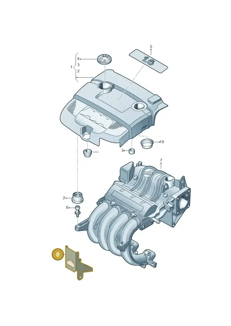 06A103309AS — Skoda Octavia ambiente (2008-2013) diagram 419103800, position 8