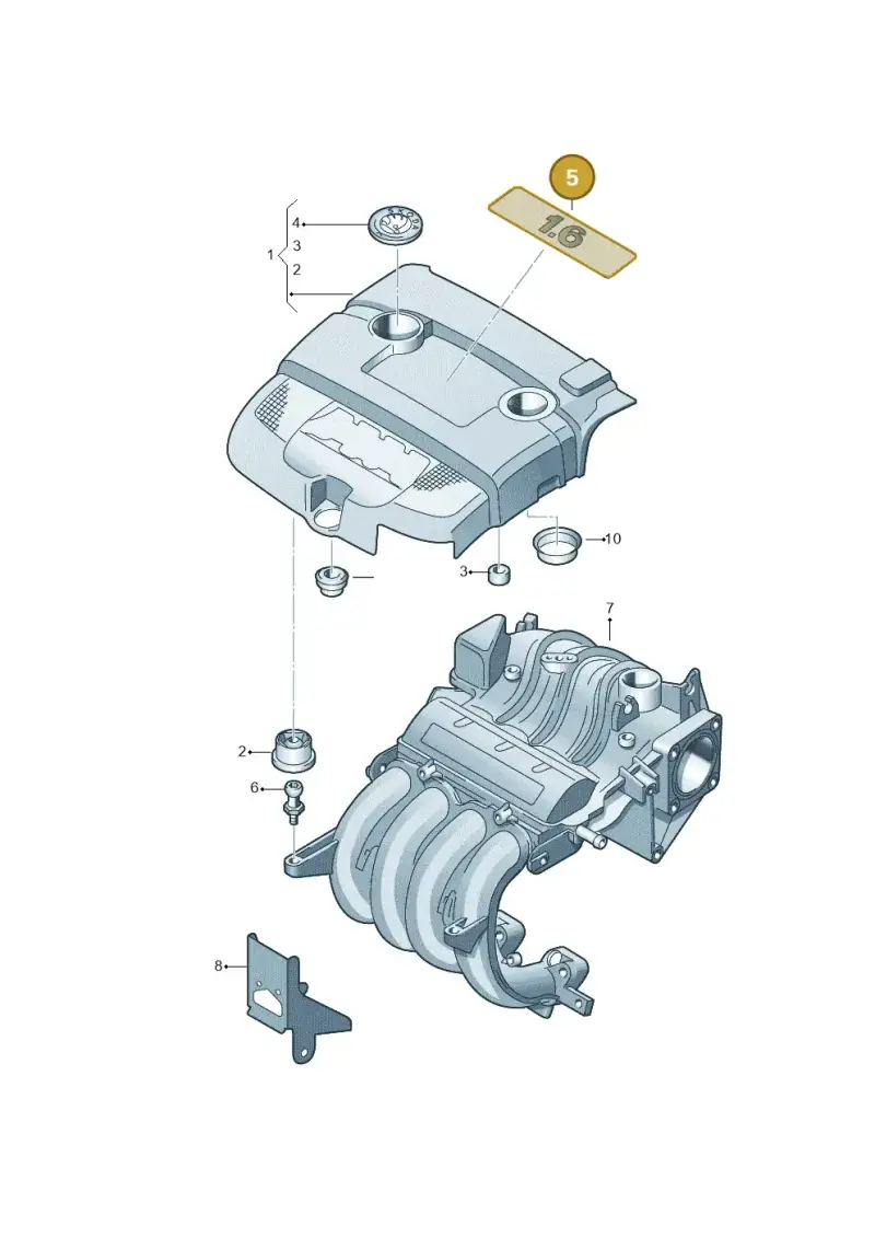 06A103932P — Skoda Octavia ambiente (2008-2013) diagram 419103800, position 5