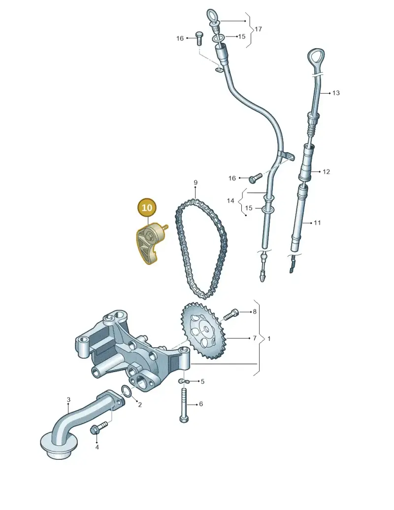 06A115130B — Skoda ROOMSTER               06> (2006-) diagram 409115200, position 10