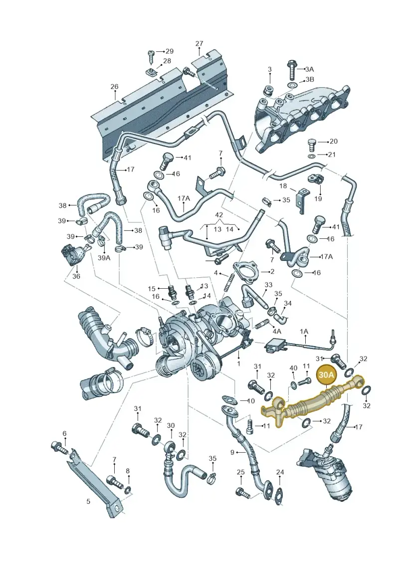 06A121497Q — Skoda OCTAVIA/COMBI/4X4      01> (2000-) diagram 157145500, position 30A